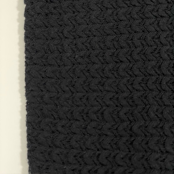 Alexander Wang Open Knit Mock Neck Sweater Top Cropped Slim Fit Black Medium - Picture 10 of 14